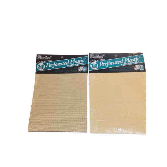 Darice Perforated Plastic 14 Mesh Craft Canvas 8.25" x 11" Sheets 2 Packs Of 2 - Picture 5 of 7